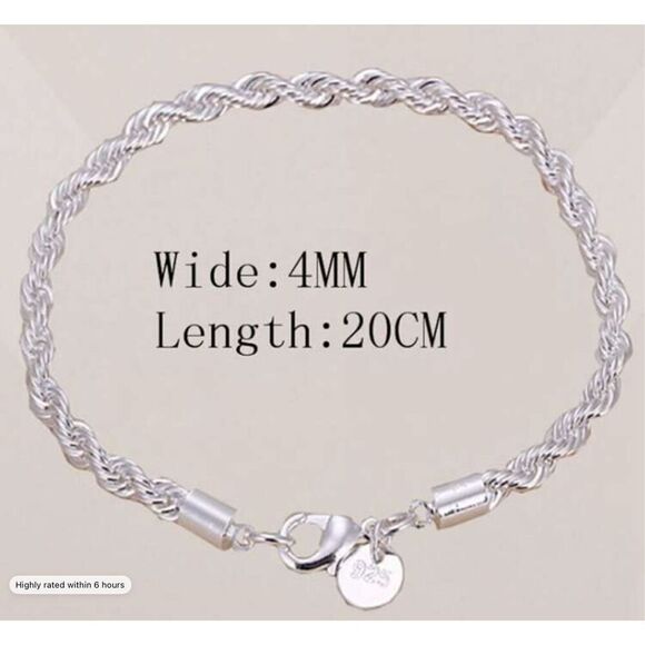 Silver Rope Bracelet - Picture 5 of 6